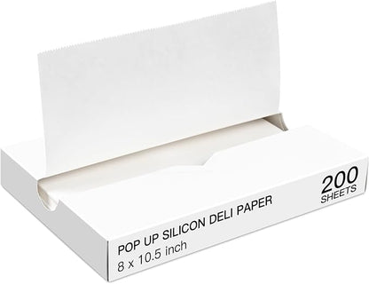 Precut POP UP Deli Paper Sheet Pack of 200, Interfolded Heavy Paper by EcoDispose