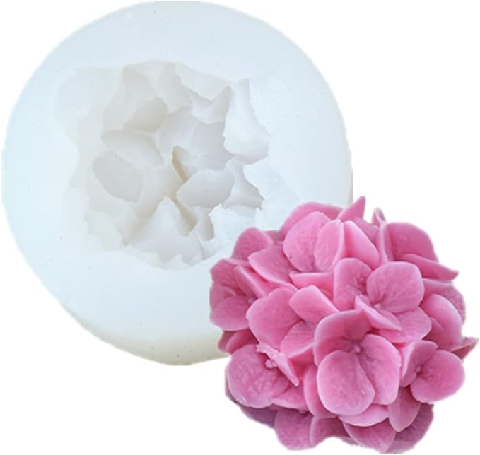 Hydrangea Flower Candle Soap Silicone Mold Fondant Chocolate Candy Cake by Anktily