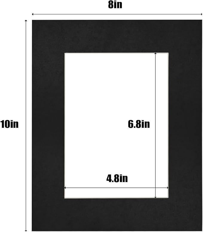 Egofine 8x10 Black Picture Mats Pack of 14, Frame Mattes - Image 6