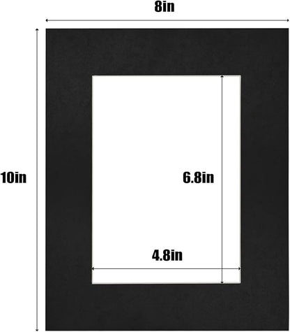 Egofine 8x10 Black Picture Mats Pack of 14, Frame Mattes - Image 6