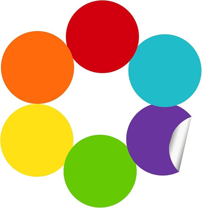 STARLIBOO 6" Round Large Colored Stickers Labels, Dots Circles Stickers - Image 2