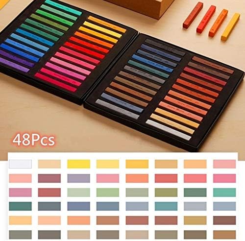 Non Toxic Artist Pastels, Square Soft Pastels Set, Chalks 12/24/36/48 Colors - Image 2