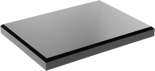 Plymor Black Acrylic Rectangular Beveled Display Base by Plymor