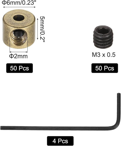 MECCANIXITY 50 Pcs Metal Locking Pin Backs, Locking Pin Keepers Clasp 5mm - Image 2
