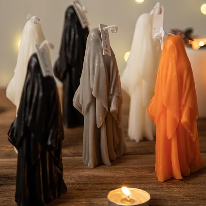 Halloween Masked Ghost Candle Silicone Mold DIY 3D Scented Candle Making Wax - Image 5