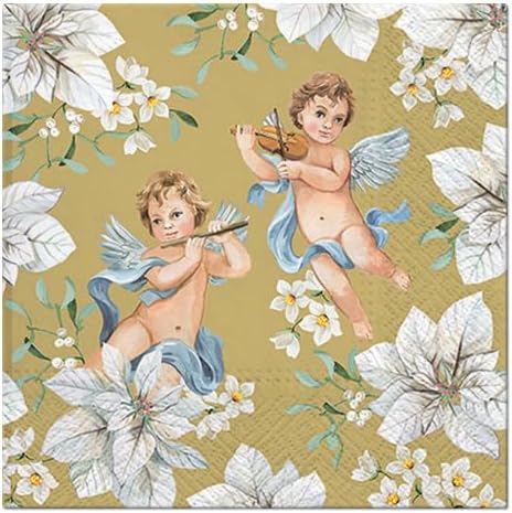20-ct 13x13 Christmas Paper Decoupage Napkins, 3-Ply Servilletas Tissue Napkin by KeepUnique