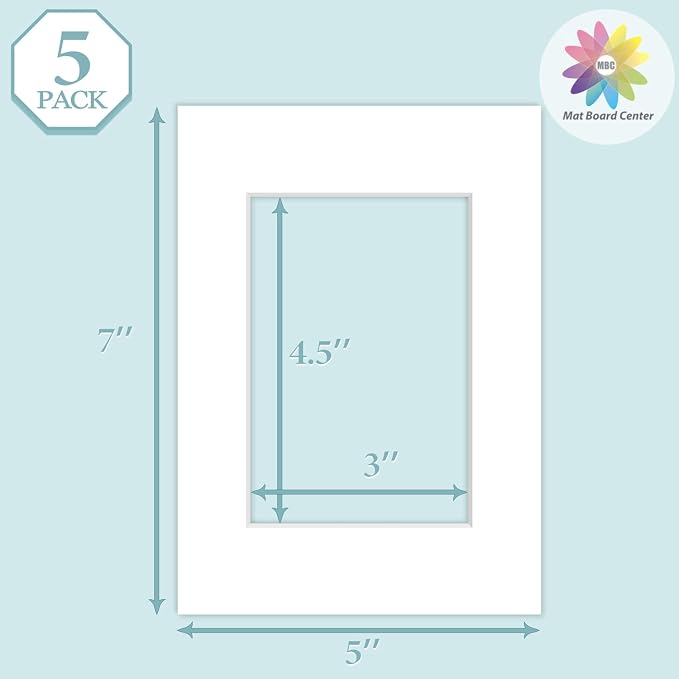 MBC Mat Board Center, 5 Pack 5x7 - Image 3