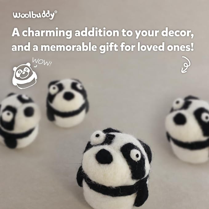 Woolbuddy Needle Felting Kit for Beginners & Adults – Panda DIY Felt Animal - Image 6