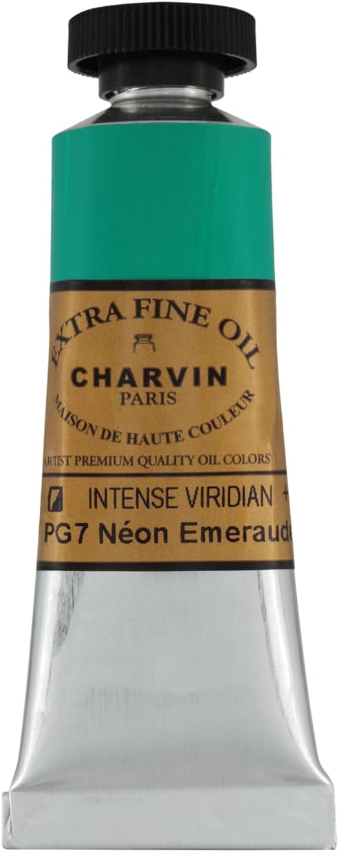 Charvin Extra Fine Oil Paint, Intense Viridian 20 ml - Image 2