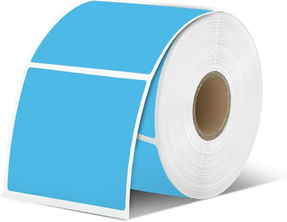 iEager Blue Square Thermal Label Stickers, 500 Sheets/Roll by iEager