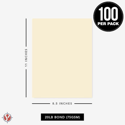8.5 x 11" Cream Color Paper Smooth, - Image 6