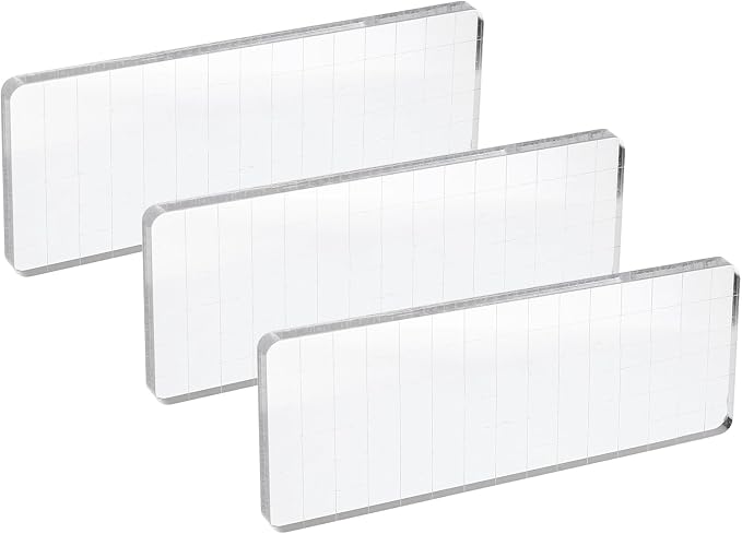 PATIKIL Acrylic Stamp Block, 3 Pack Stamping Block Rectangular Shape by PATIKIL
