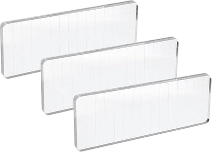 PATIKIL Acrylic Stamp Block, 3 Pack Stamping Block Rectangular Shape by PATIKIL