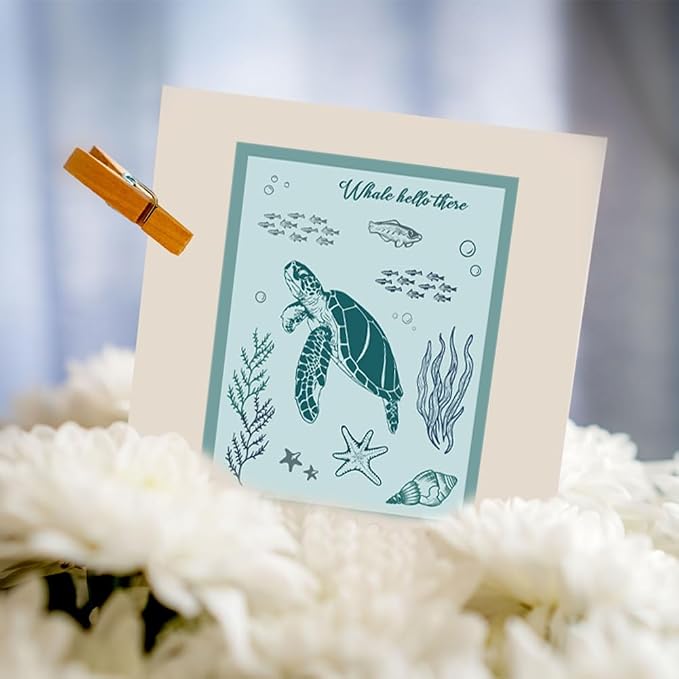 11.7 x 8.3 inch Sea Turtle Clear Stamps - Image 4
