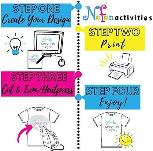 NuFun Activities Inkjet Printable Iron-On Heat Tshirt Transfer Paper 11x17 - Image 2