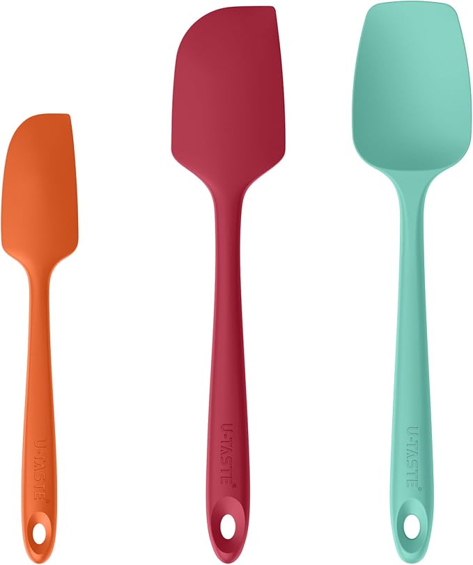 U-Taste Silicone Baking Spatula Set: 600ºF High Heat Resistant, Food Grade by U-Taste