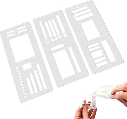 Handmade Flexible Record Template, Reusable Templates Planner Stencils by clould+fitness