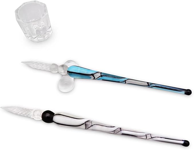 Glass Dipped Pen Ink Set Handmade Crystal Calligraphy Pen - Image 3