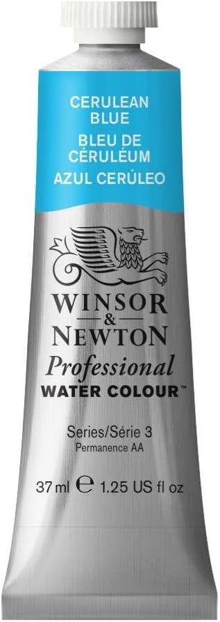 Winsor & Newton Professional Water Colour Paint, 1.25-oz Tube, Cerulean Blue by WinsorNewton