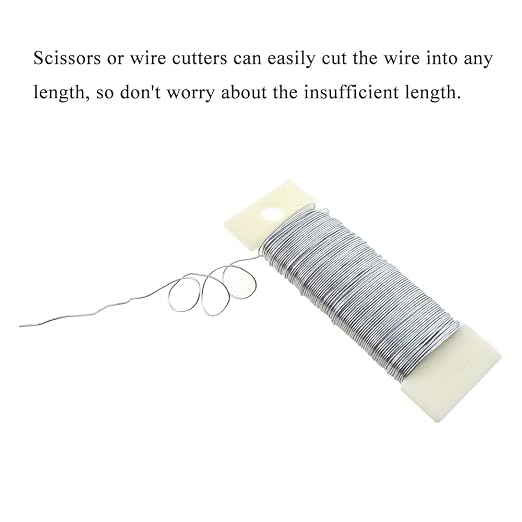 HAHIYO 22Gauge Silver Flexible Metal Floral Wire - Image 5