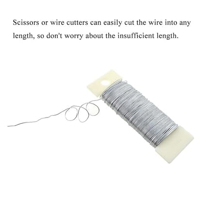 HAHIYO 22Gauge Silver Flexible Metal Floral Wire - Image 5