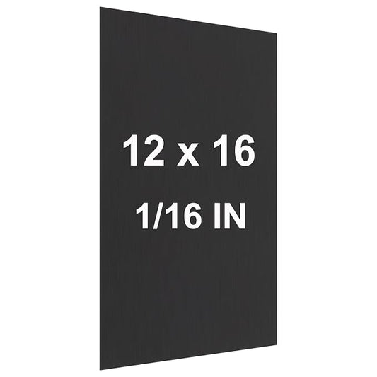 Anodized Aluminum Sheet Metal 12 x 16 x 1/16 Inch Black Metal Plates by CKVIHAV