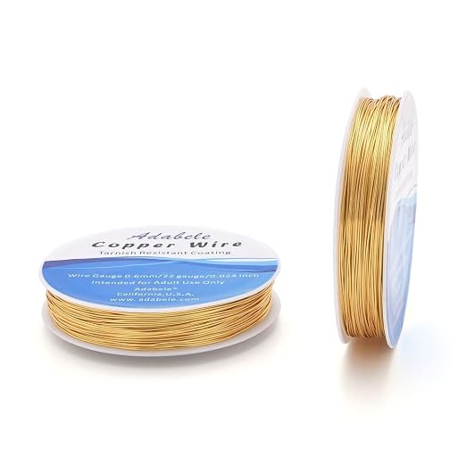 Adabele 249 Feet Premium Tarnish Resistant Round Jewelry Wire Copper Beading by AdabeleLLC