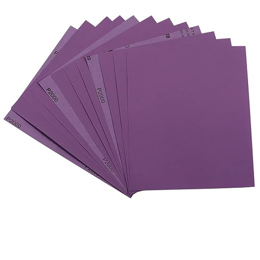 Sandpaper 2000 Grit, Wet Dry Sanding Sheets 9 x 11 Inch, Advanced White Fused by Arilier
