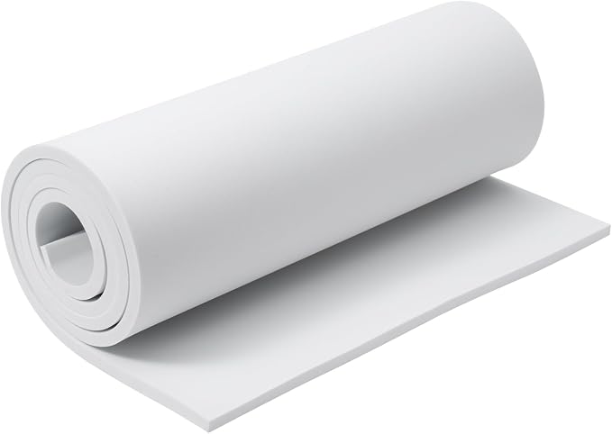 AMZQNART EVA Foam 10mm, Cosplay Foam Roll 16 x 59in White, Suitable by AMZQNART