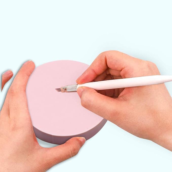 8 Pcs 2"x2" Pink Rubber Carving Blocks - Image 5