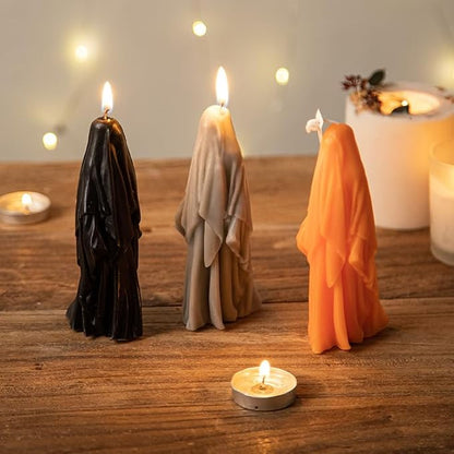 Halloween Masked Ghost Candle Silicone Mold DIY 3D Scented Candle Making Wax - Image 3