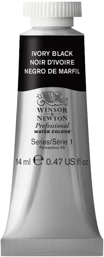 Winsor & Newton Professional Water Colour Paint, 0.47-oz Tube, Ivory Black by WinsorNewton