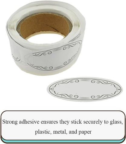 HAHIYO 1*2.25In 150P Oval White Kraft Stickers - Image 5
