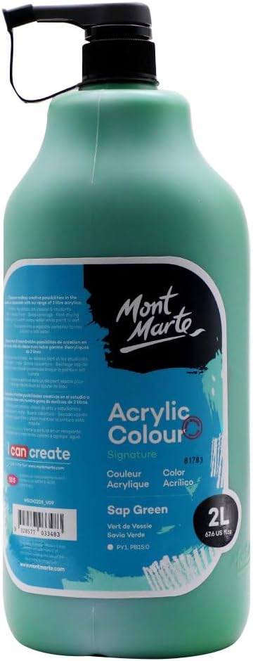 Mont Marte Discovery School Acrylic, Sap Green, 1/2 Gallon. Ideal by MontMarte