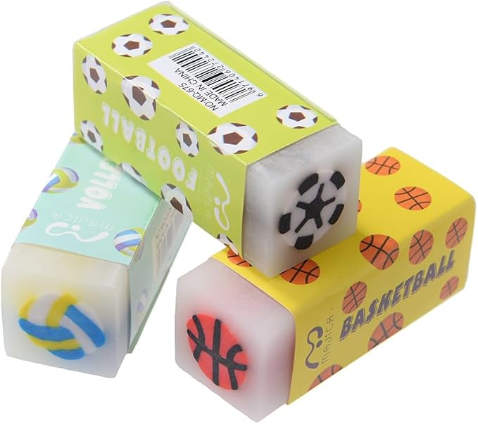 18 Pack Kawaii Ball Erasers for Kids, Colorful Jelly Erasers for School by kunfowl