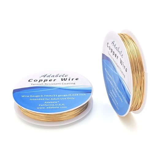 Adabele 82 Feet Premium Tarnish Resistant Round Jewelry Wire Copper Beading by AdabeleLLC