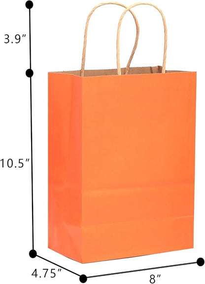 qiqee 32-Packs Paper Bags with Handles Bulk 7.6"x4.75"x10.5" Medium Gift Bags - Image 5