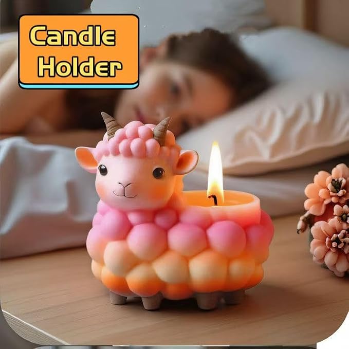 Animal Resin Molds Silicone 3D Cute Sheep Epoxy Resin Plaster Candle Holder Wax - Image 4