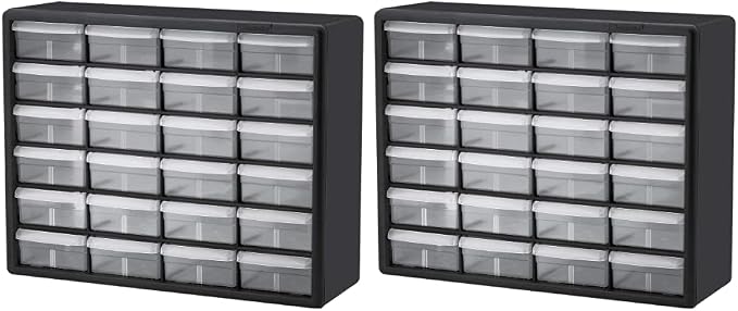 Akro-Mils 24 Drawer Hardware, Craft and Office Supply Storage Cabinet Bundle by Akro-Mils