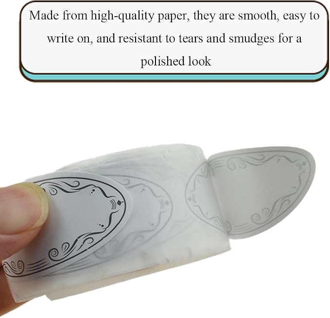 HAHIYO 1*2.25In 150P Oval White Kraft Stickers - Image 6