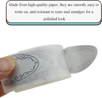 HAHIYO 1*2.25In 150P Oval White Kraft Stickers - Image 6