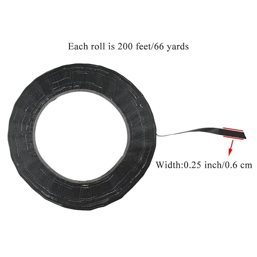 HAHIYO Black 0.25Inch Wide Floral Tape Waterproof Florist Tape Flower Wrap - Image 2