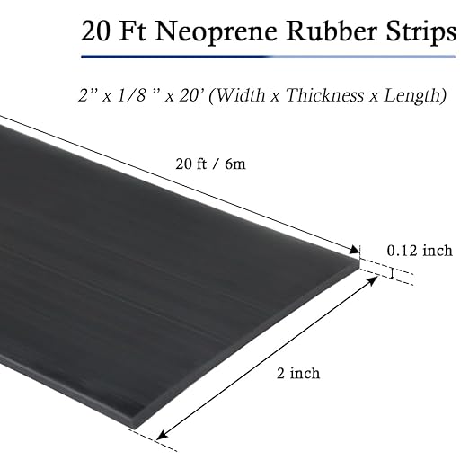 Neoprene Rubber Strips Self Adhesive Solid Rubber Sheets, Rolls & Strips - Image 6