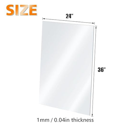 Egofine Plexiglass Sheets Acrylic Sheets 12 Pack of 24x36’’ 0.04 Thick Clear - Image 2