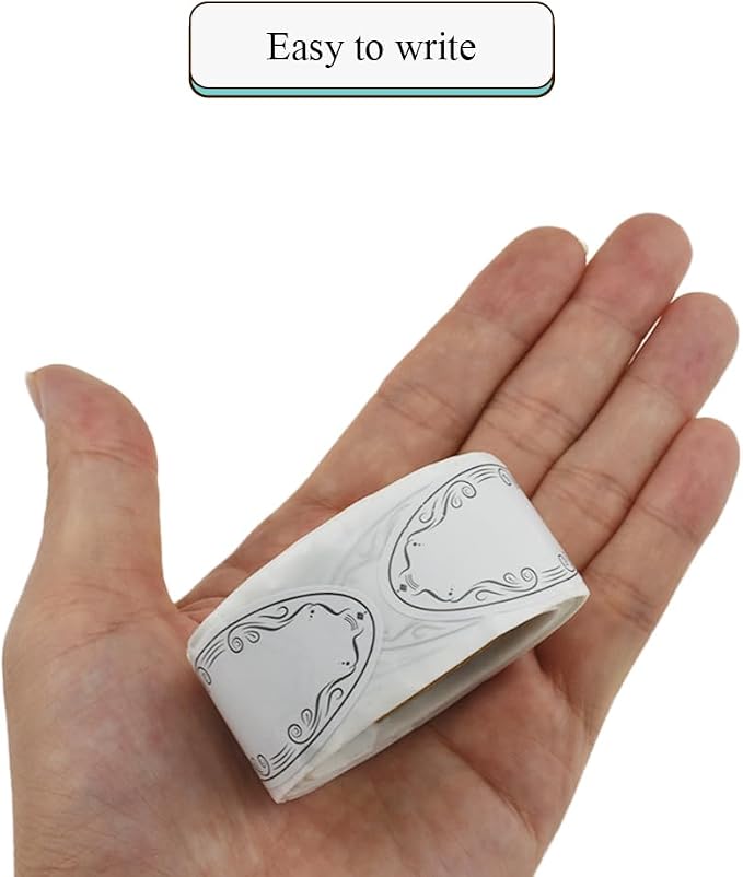 HAHIYO 1*2.25In 150P Oval White Kraft Stickers - Image 3