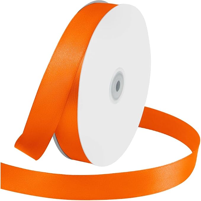 Orange Ribbon 1" Wide x 100 Yards, Thanksgiving by KMERLIFE