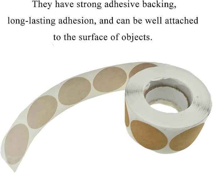 HAHIYO 1.5-Inch 500Pcs Natural Brown Kraft Round Label - Image 5