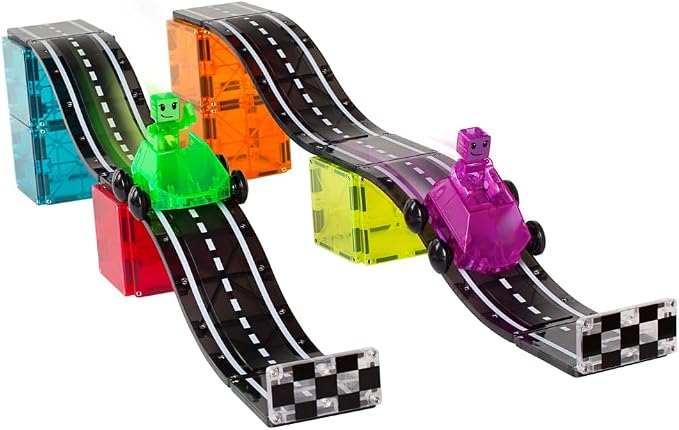 MAGNA-TILES Downhill Duo 40-Piece Magnetic Construction Set, The Original - Image 5