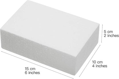 Crafare 8 Pack Craft Foam Blocks 6X4X2in Polystyrene Brick Rectangle - Image 2