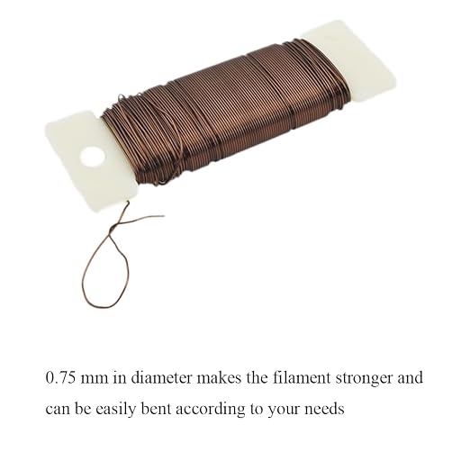 HAHIYO 22Gauge Coffee Color Metal Floral Wire - Image 6